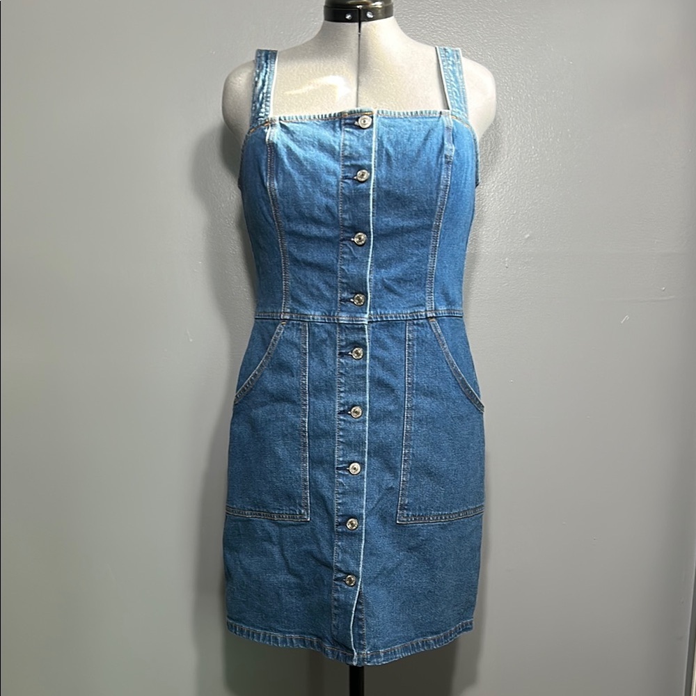 Abercrombie and fitch Women's Blue Denim Dress